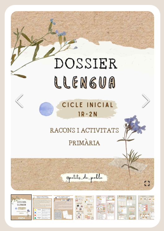 Dossier de llengua de Cicle Inicial